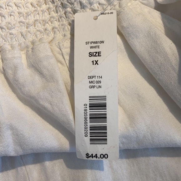 Linen Elastic Smocked Waist Capri Pants - Picture 6 of 8